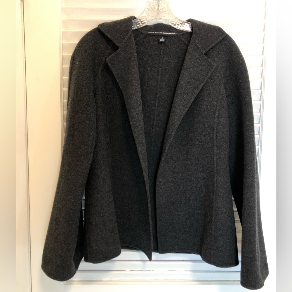100% Wool Light Jacket Linda Allard Ellen Tracy Sz 4